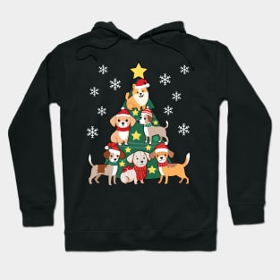 Dog Christmas Tree Funny Dog Lover Gift Hoodie